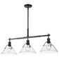 Golden Lighting Orwell Linear 3-Light Pendant in Matte Black, , large