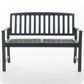 Hearth and Haven Loja Patio Bench in Dark Grey, , large