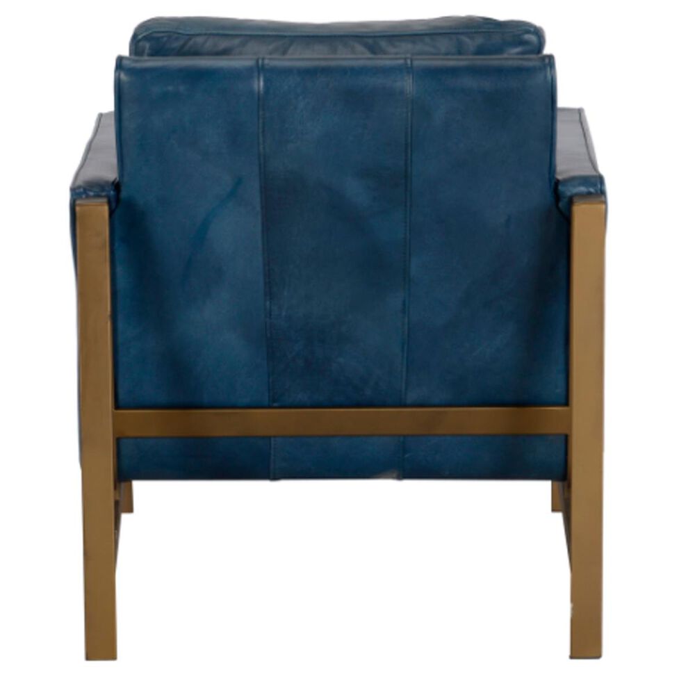 Classic Home Chazzie Leather Club Chair in Blue Shop NFM