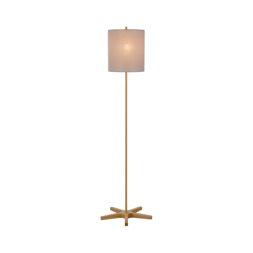 Cal Lighting Floor Lamp w/Wooden Base, , large