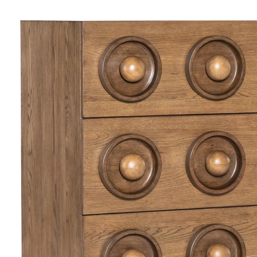 Hooker Furniture Commerce and Market Knobby 3-Drawer Accent Chest in Brown, , large