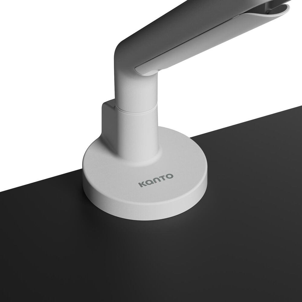 Kanto Single Monitor Desk Mount for 17" - 40" Displays in White, , large