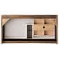 James Martin Vanities Mantova 35.4" Single Vanity in Mid-Century Walnut and Matte Black with 3 cm Glossy White Composite Stone Top and Rectangular Sink, , large