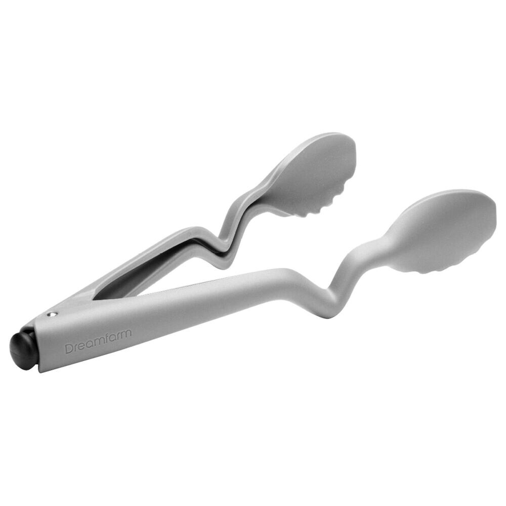 Dreamfarm Clongs Lite Non Scratch Stainless Steel Tongs in Gray, , large