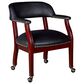 Regency Global Sourcing Ivy League Low Curved Back Captain Chair with Casters in Black, , large