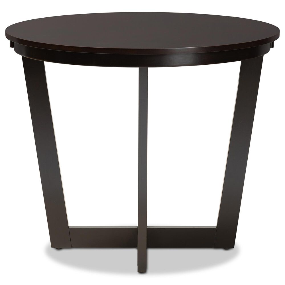 Baxton Studio Alayna Dining Table in Dark Brown - Table Only, , large