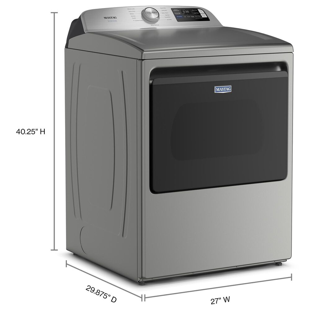 Maytag 5.2 Cu. Ft. Smart Pet Pro Top Load Washer and 7.4 Cu. Ft. Smart Top Load Electric Dryer with Pet Pro Option in Classic Silver, , large