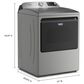 Maytag 5.2 Cu. Ft. Smart Pet Pro Top Load Washer and 7.4 Cu. Ft. Smart Top Load Electric Dryer with Pet Pro Option in Classic Silver, , large