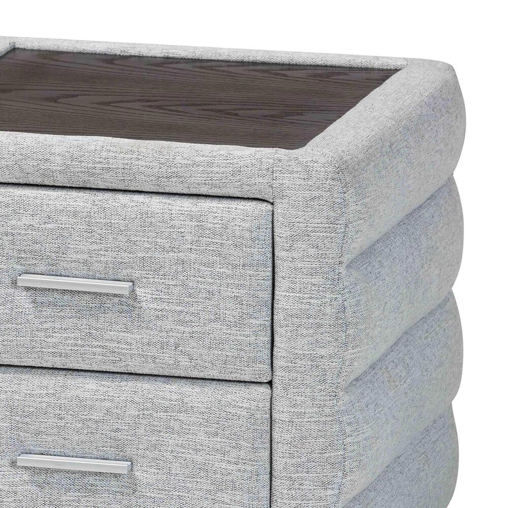 Baxton Studio Cadmus 2-Drawer Nightstand in Light Grey, , large