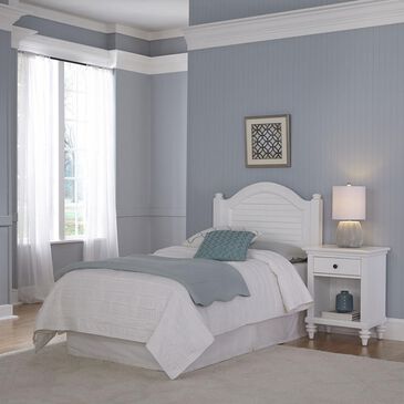 Homestyles Bermuda Twin 2 Piece Bedroom Set in Brushed White, , large