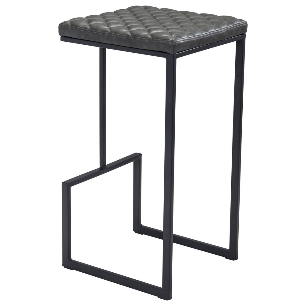 Zuo Modern Element Barstool in Gray/Black, , large