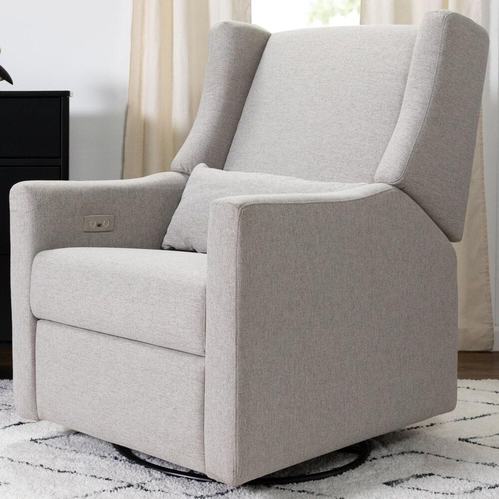 Babyletto Kiwi Power Recliner with USB in Grey Eco-Weave, , large