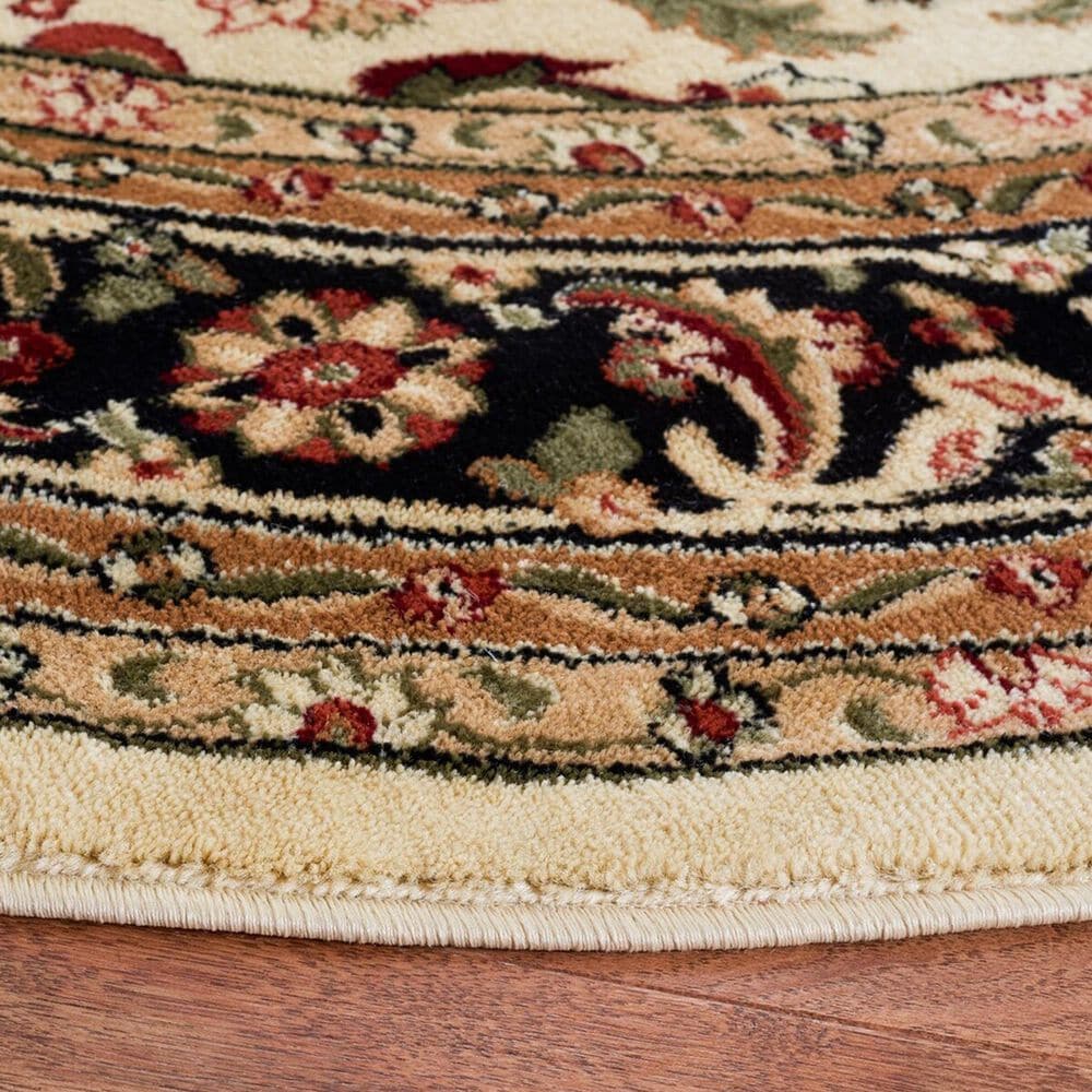 Safavieh Lyndhurst 6&#39; Round Beige and Black Runner, , large