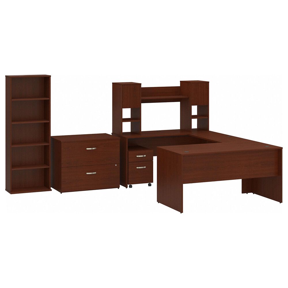 Bush 3-Piece U-Shaped Desk Set in Autumn Cherry, , large