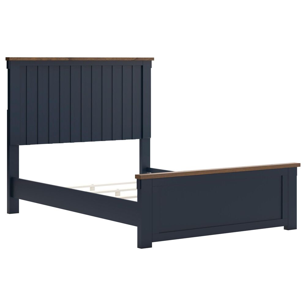 Ashley Landocken 5-Piece Full Bedroom Set in Brown and Blue, , large