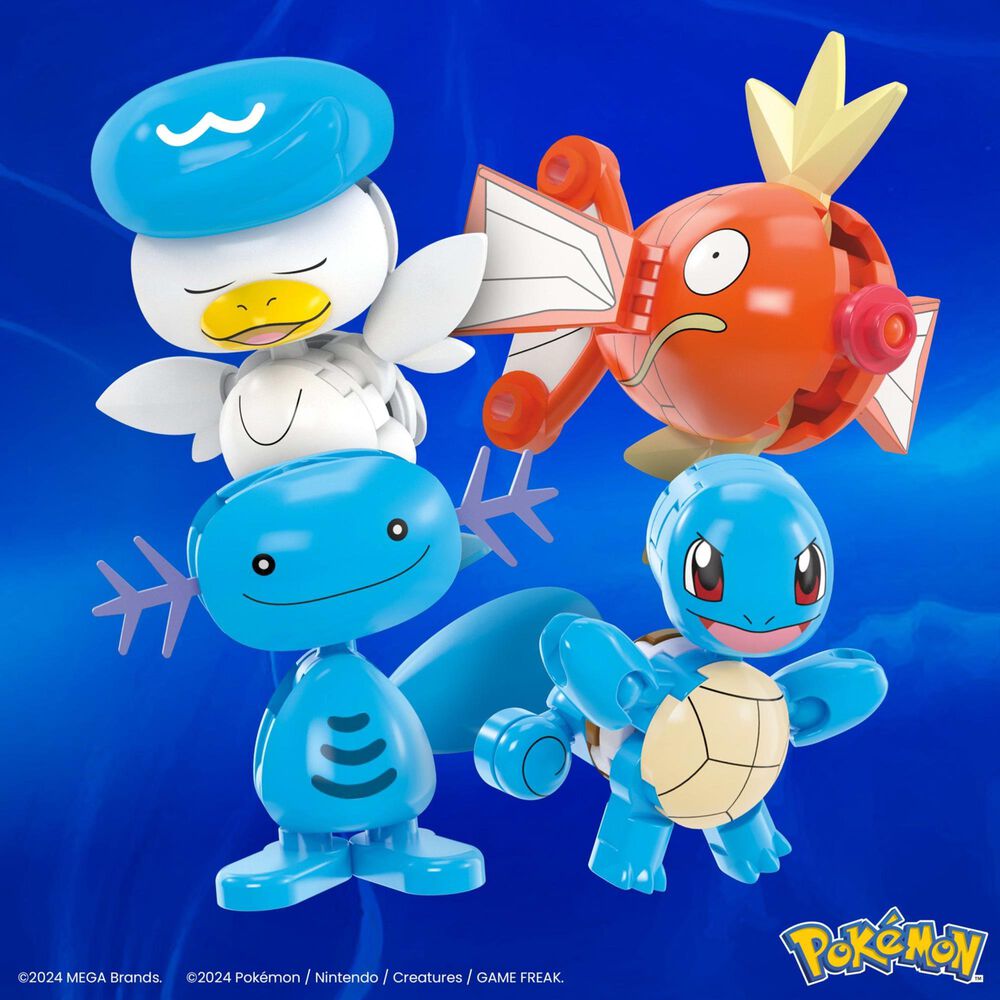 Mattel Pokemon Mega Water-Type Trainer Team Building Set in Multicolor, , large