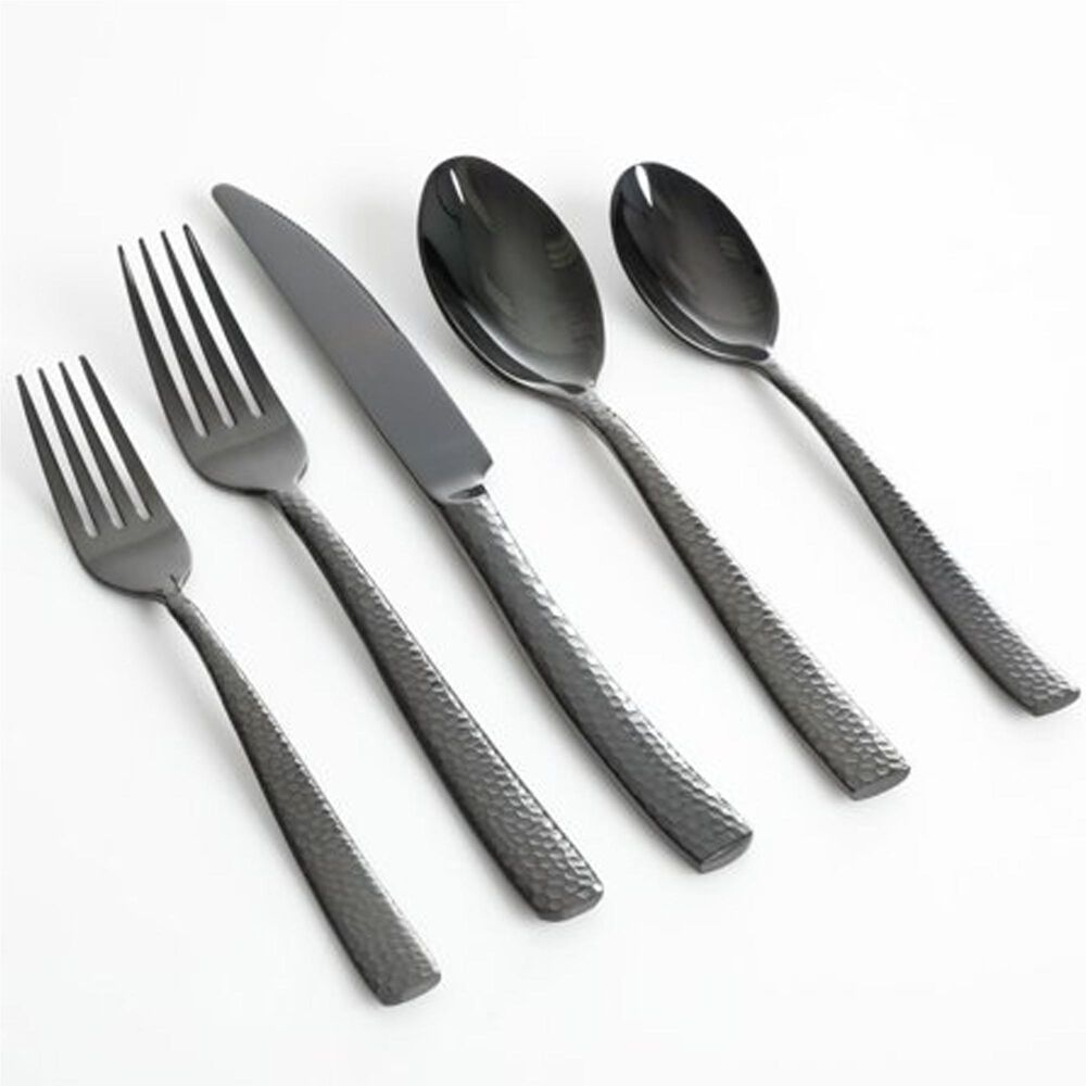 Gibson Home Stonehenge 20-Piece Flatware Set in Black, , large