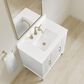 37B Fenwick 30" Single Bathroom Vanity in Bright White with Glossy White Composite Stone Top and Backsplash, , large