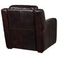 Bordeaux & Co 3-Piece Stationary Leather Living Room Set in Berlin Dark Brown, , large