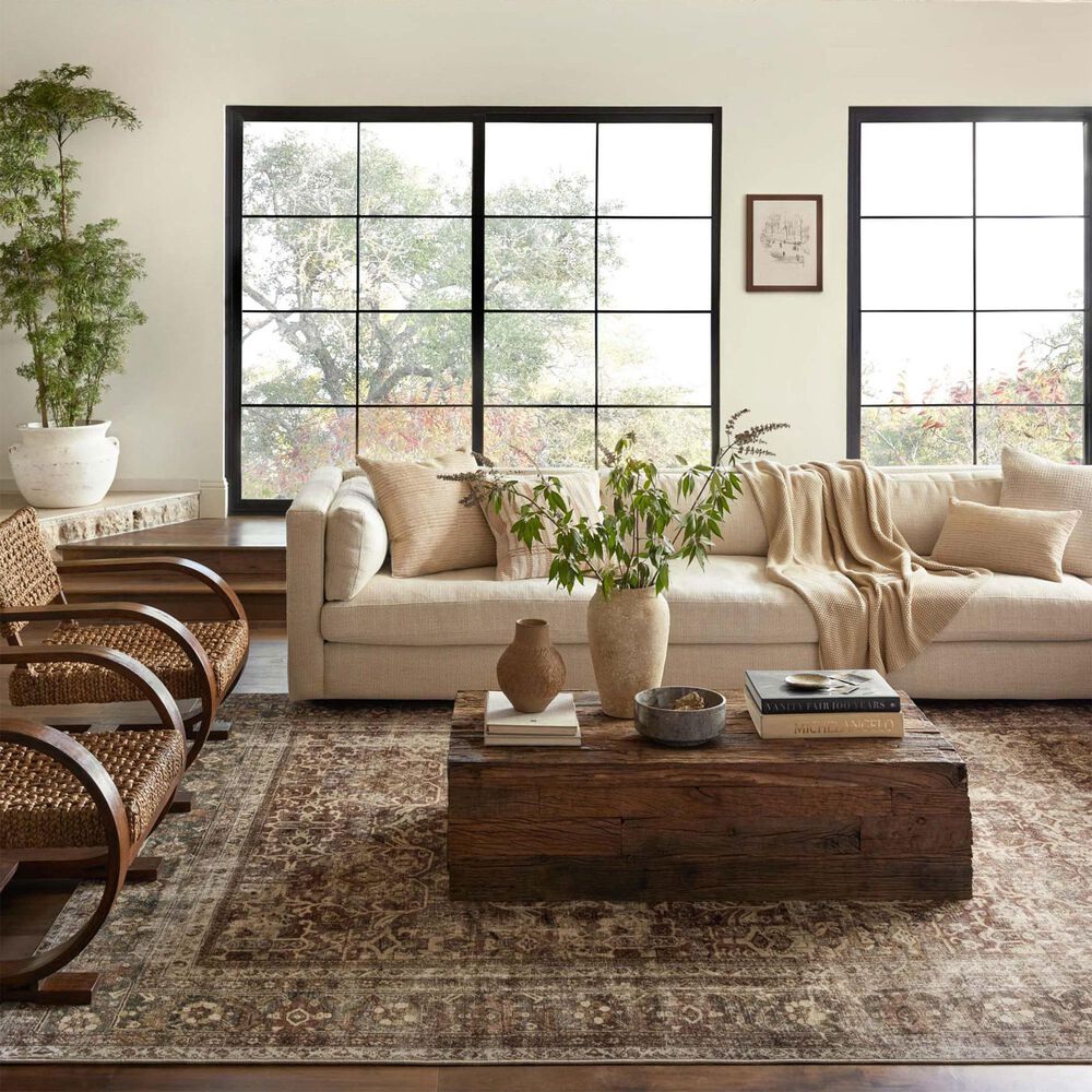 Magnolia Home Sinclair 5&#39; x 7&#39; Rust and Lagoon Area Rug, , large