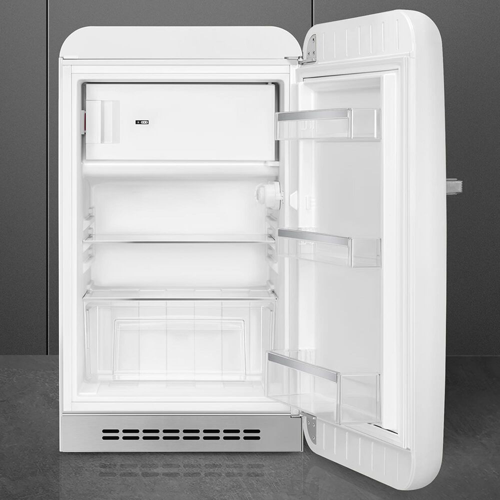 SMEG 4.48 Cu. Ft. Freestanding Compact Refrigerator with Right Hinge in White, , large