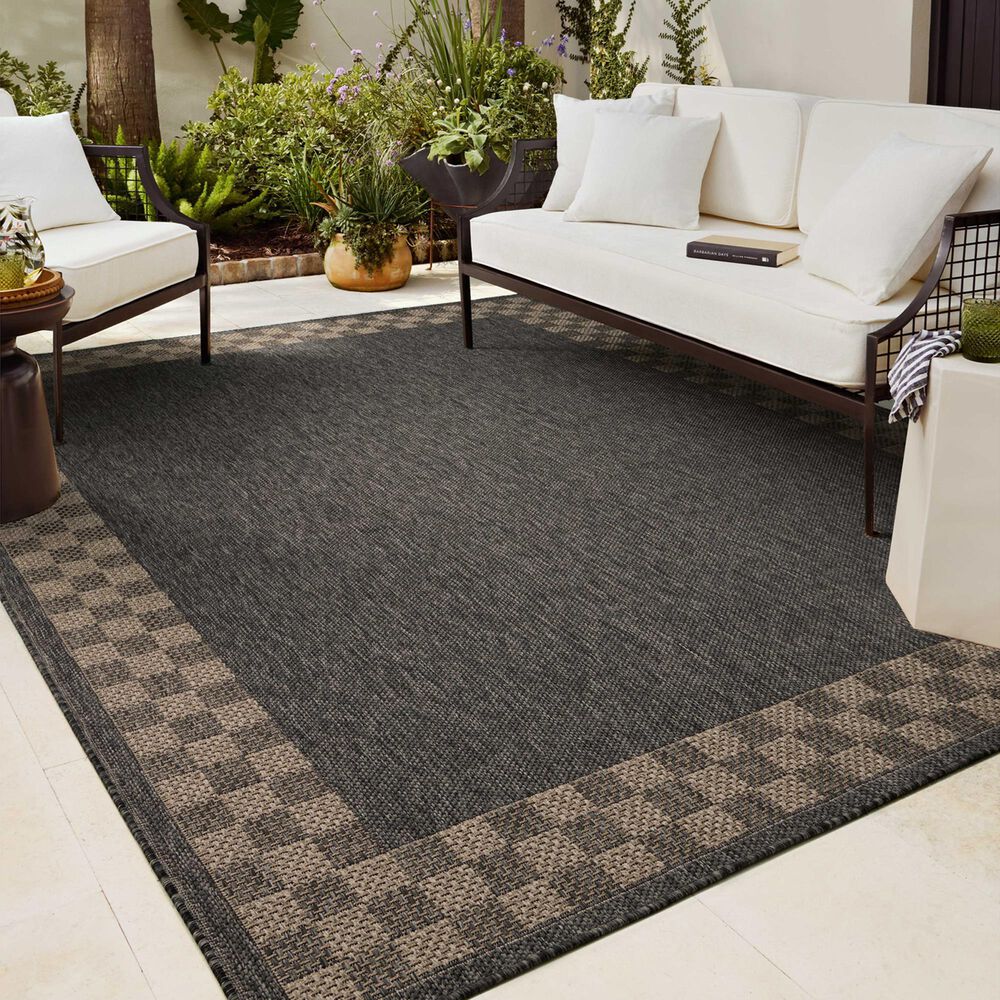 Loloi II Providence 8&#39;6&quot; x 12&#39; Charcoal and Natural Indoor/Outdoor Area Rug, , large