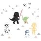 Lambs and Ivy Star Wars Classic 25" x 51" Classic Wall Decals in Gray, Green, White and Black, , large