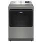 Maytag 5.2 Cu. Ft. Smart Pet Pro Top Load Agitator Washer and 7.4 Cu. Ft. Smart Gas Top Load Dryer Laundry Pair in Classic Silver, , large