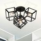 Golden Lighting Cassio 4-Light Semi-Flush in Matte Black, , large