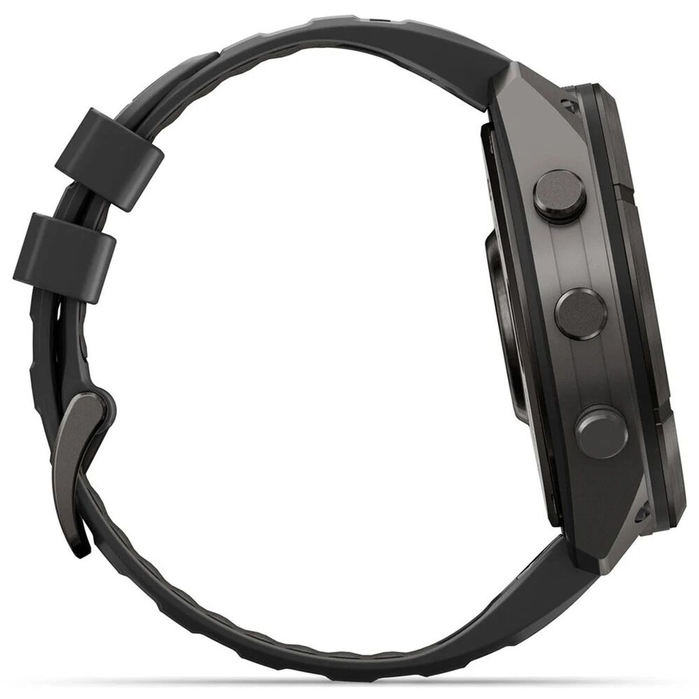 Garmin fenix 9 Pro inReach Smartwatch 51mm Carbon Gray DLC Titanium with Black and Pebble Gray Silicone Band, , large