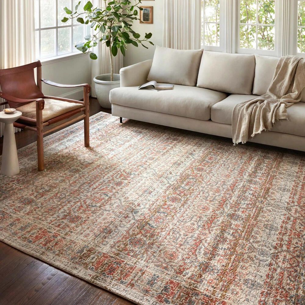 Loloi II Saban SAB-05 5&#39;3&quot; x 7&#39;6&quot; Sand and Rust Area Rug, , large