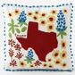 One Hundred 80 Degrees 18" x 18" Texas in Bloom Throw Pillow in White, , large