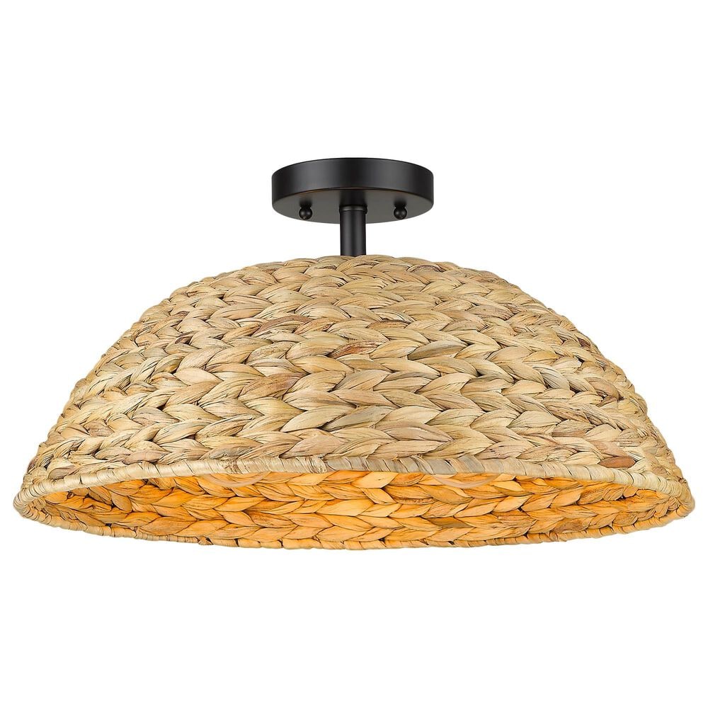 Golden Lighting Rue Semi-Flush in Matte Black, , large