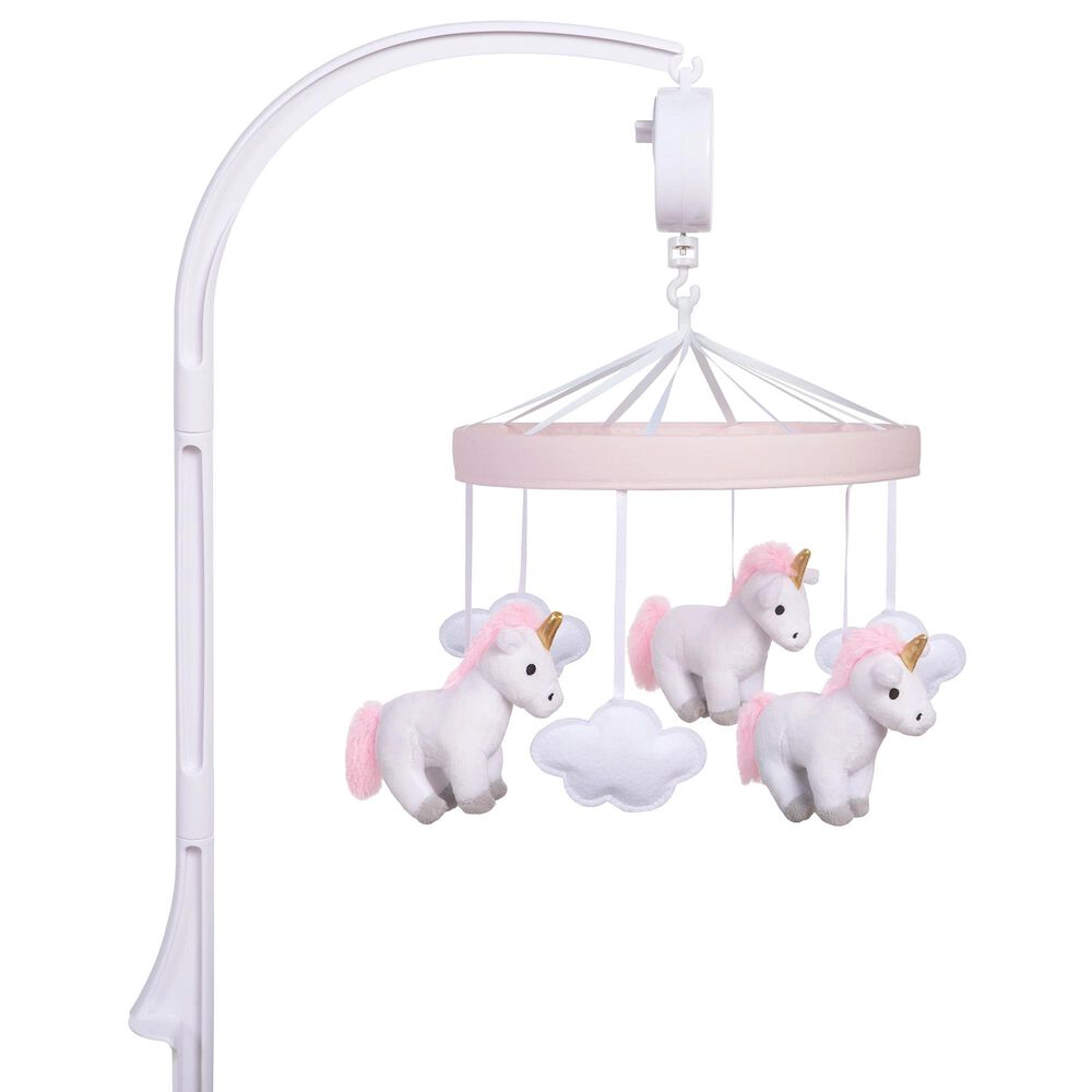 Trend Labs Sammy and Lou Unicorn Musical Crib Mobile in Pink and White, , large