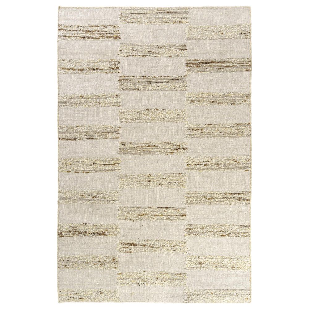 L&amp;R Resources Geoblend White and Beige 7'9" x 9'9" Area Rug, , large
