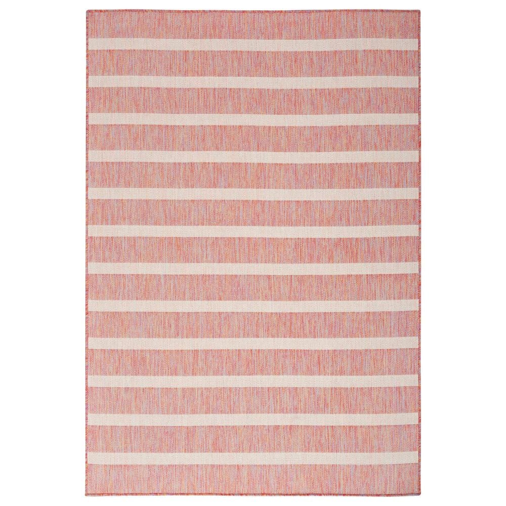 Nourison Positano POS03 Rainbow and Ivory 7" x 10" Indoor/Outdoor Area Rug, , large