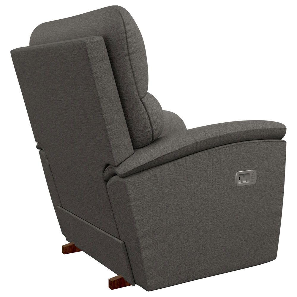 La-Z-Boy Trouper Power Rocker Recliner with Headrest in Charcoal, , large