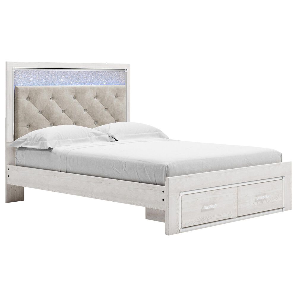 Ashley Altyra Queen Upholstered Storage Bed  in White, , large