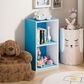 HOMLUX 2-Tier Open Shelf Bookcase in Light Blue and White, , large