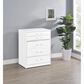 Pacific Landing Danbury 3-Drawer Makeup Vanity Set in White High Gloss, , large