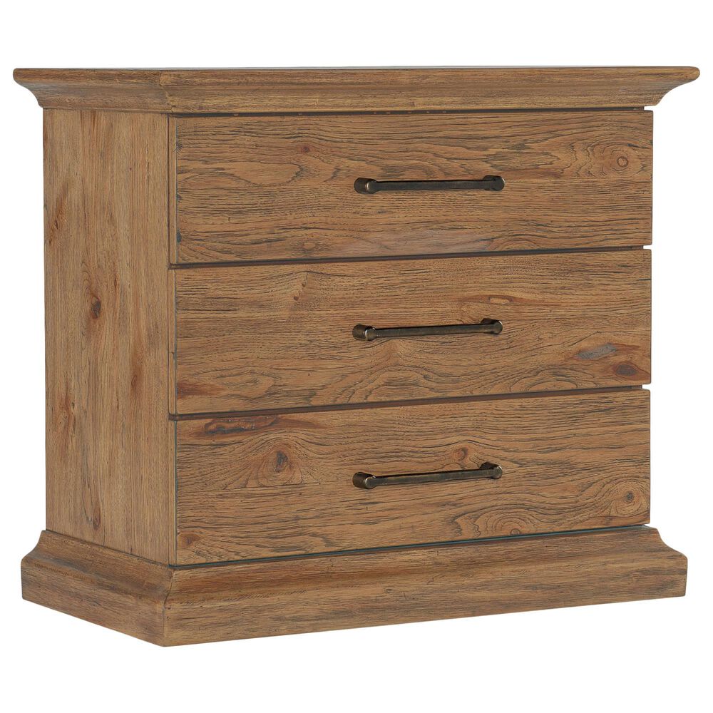 Hooker Furniture Big Sky 34" 3-Drawer Nightstand in Vintage Natural, , large