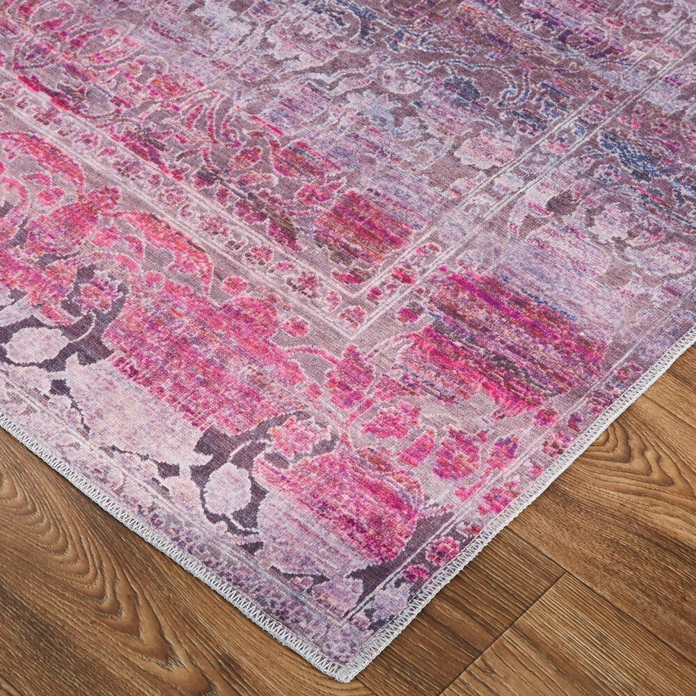 Feizy Voss 2&#39;7&quot; x 8&#39; Pink and Purple Runner, , large