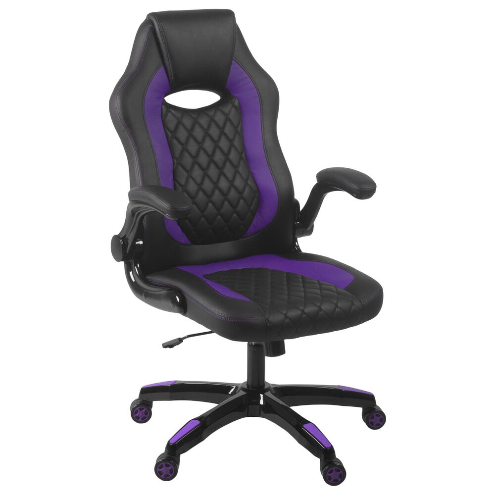 Regency Global Sourcing AON Archeus Ergonomic Gaming Chair in Black and Purple, , large