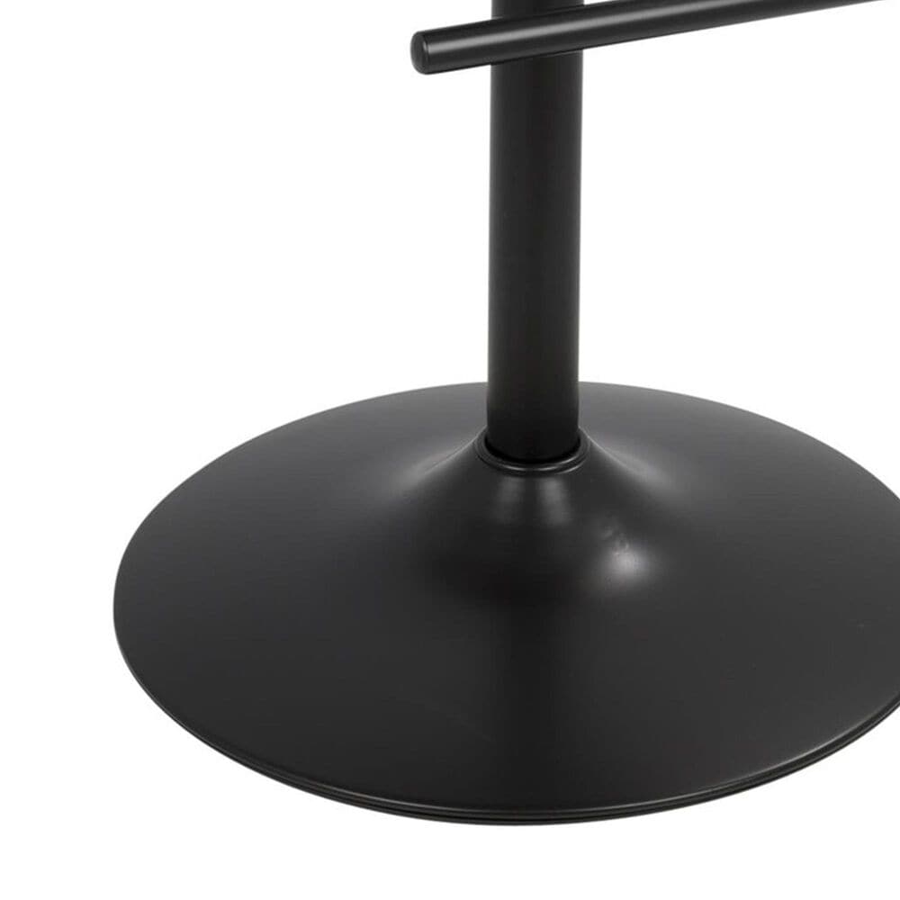 Lumisource Lombardi Swivel Adjustable Barstool with Grey Cushion in Black and Walnut, , large