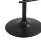 Lumisource Lombardi Swivel Adjustable Barstool with Grey Cushion in Black and Walnut, , large