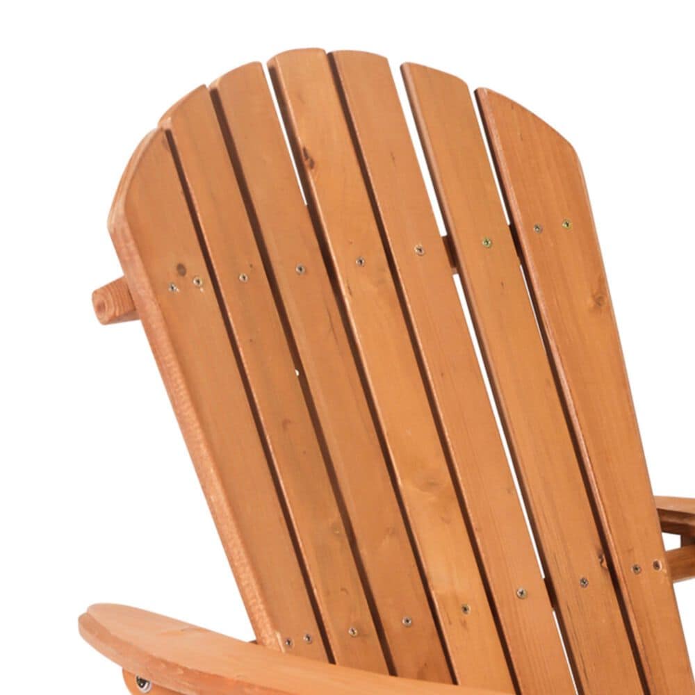 Furniture of America Raye Folding Patio Adirondack Chair in Natural, , large