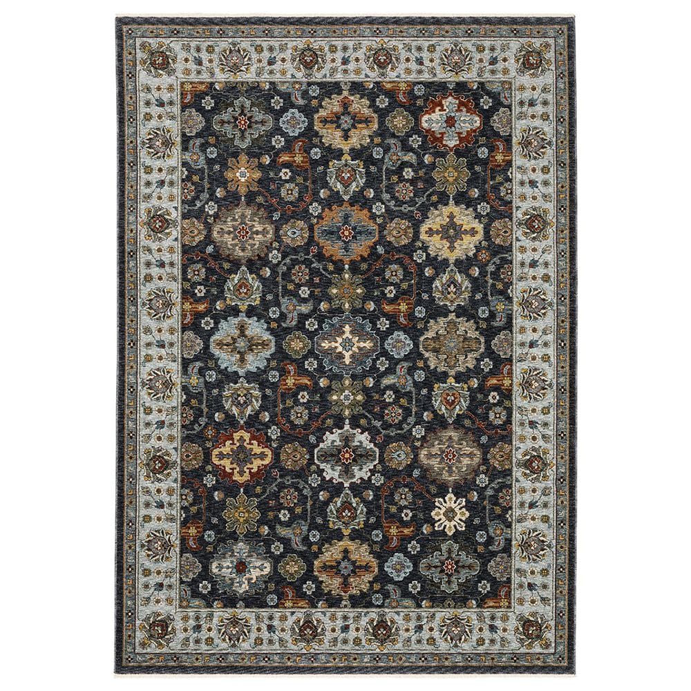 Oriental Weavers Aberdeen Floral Song 561B1 7"10" x 10"10" Blue Area Rug, , large