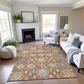 Dalyn Rug Company Silk Road Cayenne, Paprika, Ivory, Gold, Teal, Gray and Brown 10" x 14" Area Rug, , large