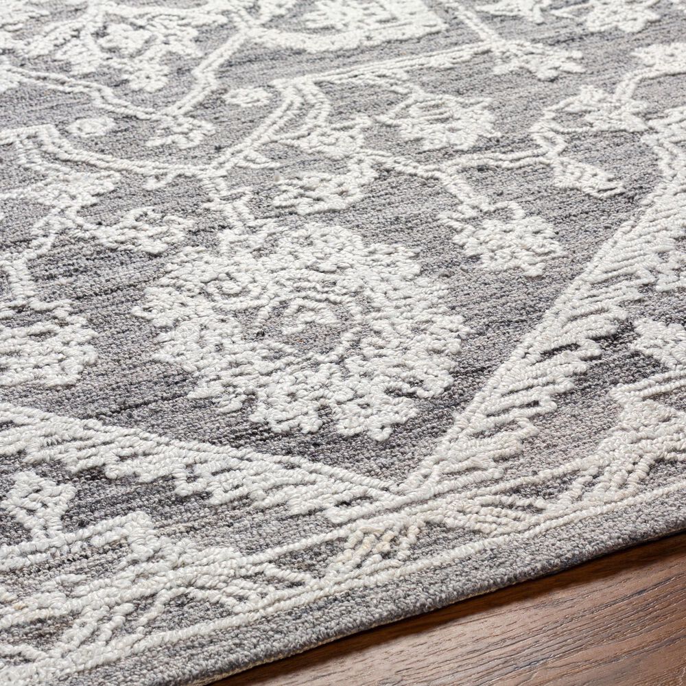 Surya Piazza PZZ-2303 2&#39; x 3&#39; White, Charcoal, Black, Light Grey Area Rug, , large