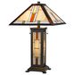 Cal Lighting Tiffany Table Lamp with 7W Night Light in Bronze, , large